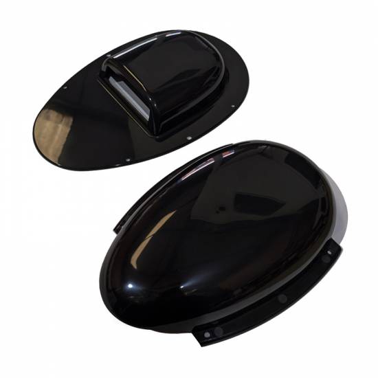 FLOWROTOR Van Roof Vent Passive Air Extractor Duct Scoop Ventilator BLACK