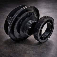 FLOWROTOR UltraFlow Low Profile Spinning Van Roof Vent Air Extractor Ventilator BLACK