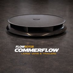 FLOWROTOR COMMERFLOW TRUCK Spinning Van Roof Vent Air Extractor Ventilator BLACK