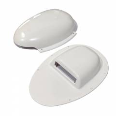 FLOWROTOR Van Roof Vent Air Passive Extractor Duct Scoop Ventilator WHITE