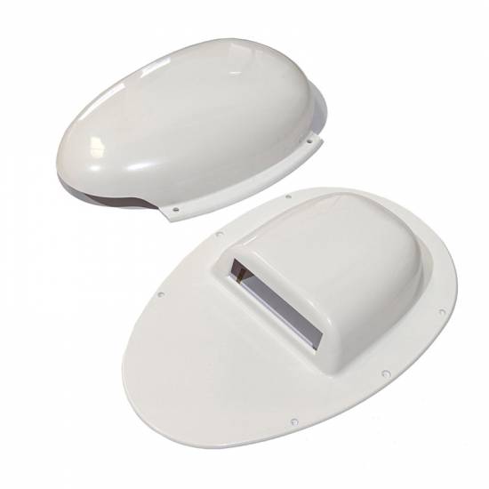 FLOWROTOR Van Roof Vent Air Passive Extractor Duct Scoop Ventilator WHITE