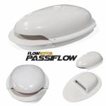 FLOWROTOR Van Roof Vent Air Passive Extractor Duct Scoop Ventilator WHITE