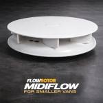 FLOWROTOR Midiflow Low Profile Spinning Van Roof Vent Air Extractor Ventilator WHITE