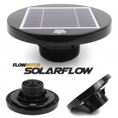 FLOWROTOR Solar Powered Van Roof Duct Vent Extractor Spinning Fan Ventilator BLACK