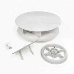 FLOWROTOR Midiflow Low Profile Spinning Van Roof Vent Air Extractor Ventilator WHITE