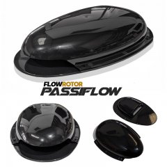 FLOWROTOR Van Roof Vent Passive Air Extractor Duct Scoop Ventilator BLACK