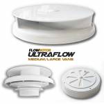 FLOWROTOR UltraFlow Low Profile Spinning Van Roof Vent Air Extractor Ventilator WHITE
