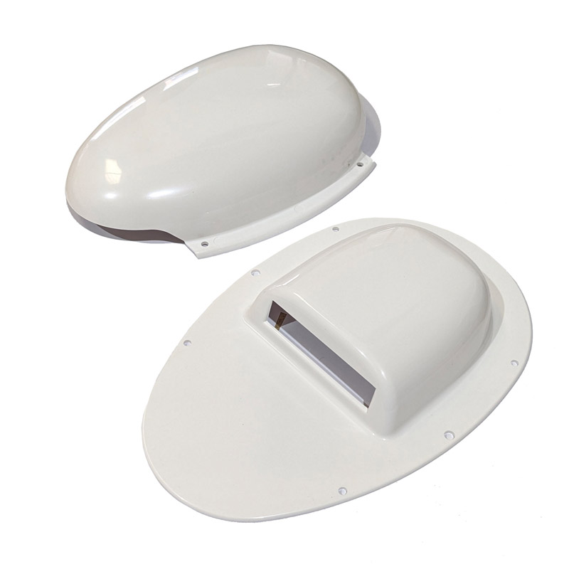 FLOWROTOR Van Roof Vent Air Passive Extractor Duct Scoop Ventilator WHITE